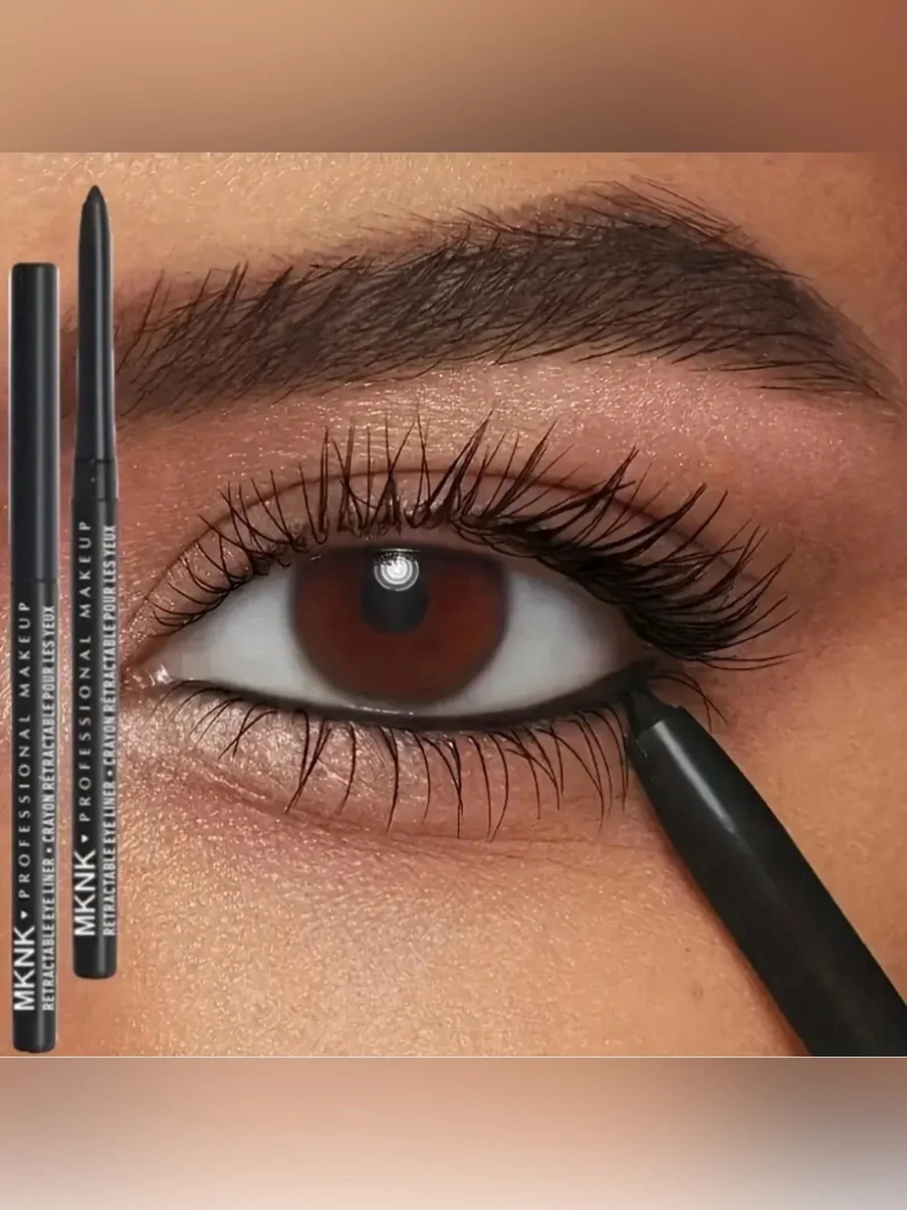 MKNK Professional Waterproof Twist Up Black Gel Crayon Eyeliner (Set of 3) NWT